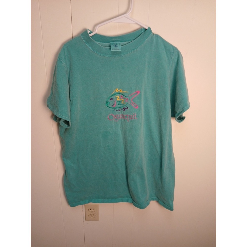 VINTAGE 90s Ogunquit Maine Single Stitch Tee Adult Size Large L Delta Pro Weight